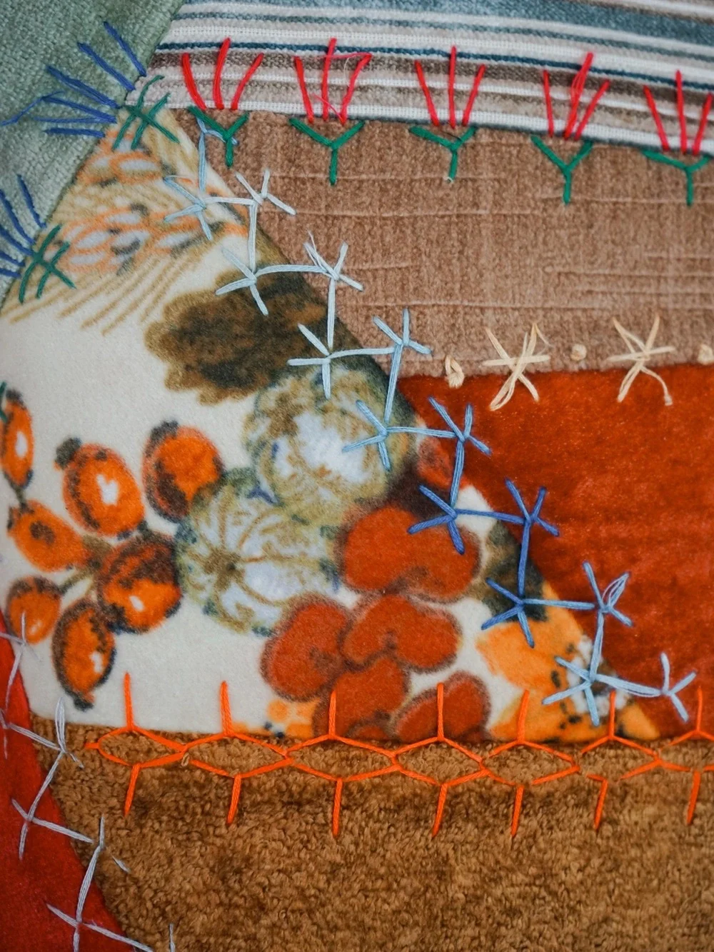 Vintage Handmade Patchwork Pillow
